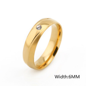 2022 Latest Gold <strong>Silver</strong> Color <strong>Men's</strong> Women'<strong>s</strong> Diamond Stainless Steel Couple Finger <strong>Ring</strong> - Product Image 2