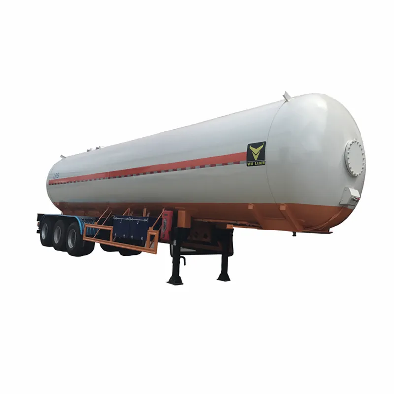 Tri-eje 52000L LPG tanque semi remolque LPG camión remolque 25 toneladas propano LPG transporte cisterna remolque precio