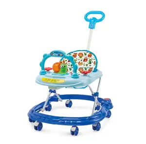 Alat Bantu Jalan Bayi/Bayi, Model Baru Roda Universal Mudah Dilipat Bayi Walkerbaby dengan 8 Roda Putar