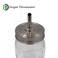 Couvre-bocaux Mason avec bec verseur et bouchons pour distributeur d'huile d'olive et shaker à vinaigrette