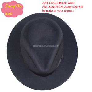 Sombrero de Lana Peruana Europea Negra al por Mayor, Sombrero de Fieltro Personalizado Barato, Nuevo Estilo - Product Image 4