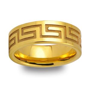 8 MILLIMETRI Greco Chiave Anello di Carburo di Tungsteno Anello di Nozze D'oro - Product Image 5