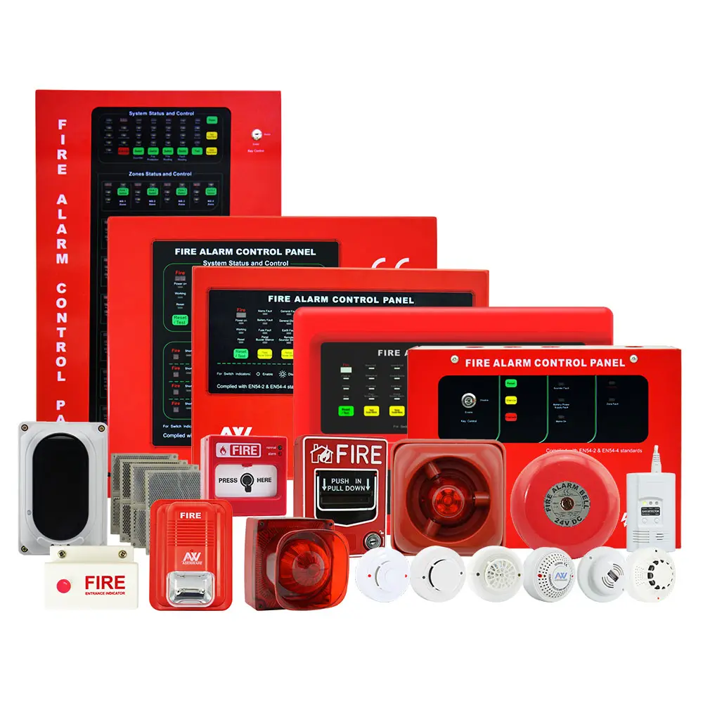 Alarma de incendio para Hotel FM200, sistema de Panel de Control de puerta de incendios convencional de 1-32 zonas