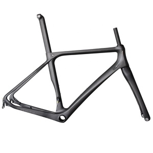 Cadre de vélo de <span class=keywords><strong>route</strong></span> en fibre de carbone RD01, axe transversale, freins à disque, avant 100x15, arrière 142x12mm - Product Image 1
