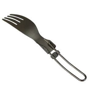 Ensemble de couverts pliables en titane sablé, style américain, légers, écologiques, portables pour le camping et la randonnée en extérieur - Product Image 4