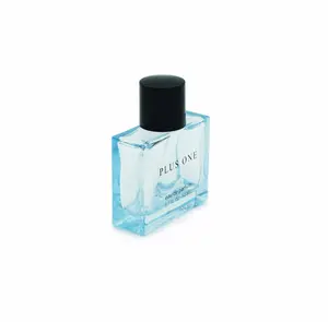 ガラス瓶50mlシルクスクリーン印刷空青ヴィンテージ透明香水