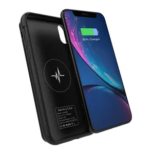 2022 novos produtos de alta capacidade para iphone xr 5000mah portátil carregamento móvel sem fio caso de energia