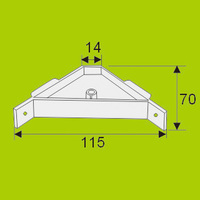 Support d'angle en plastique à 90 degrés en forme de L, connecteur d'armoire, support d'étagère à angle droit 110x51mm, design moderne pour salle de bain et salon