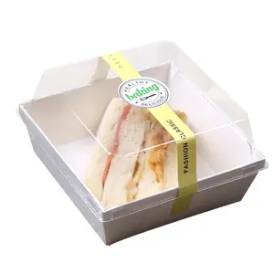 Benutzer definierte Take-out-Pappe Lebensmittel behälter gedruckt Einweg papier Lebensmittel Sandwich Tablett Hot Dog Hamburger Box