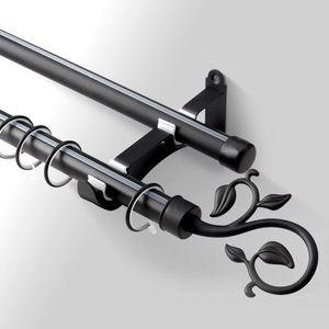 ZSTARR Asta <span class=keywords><strong>per</strong></span> Tende Classica in Lega di Alluminio con Staffa Facile da Installare, Tende <span class=keywords><strong>per</strong></span> Finestre di Alta Qualità con Anelli, Design Semplice - Product Image 4