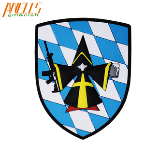 Patch AWELLS a Forma di Teschio Punisher, Scudo 3D in Gomma Morbida PVC con Chiusura a Strappo, Guangdong - Product Image 1