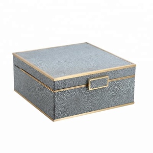 Scatola di profumo di legno di fascia alta su ordinazione di lusso di aspetto acquale con il contenitore di regalo del MDF del bordo dorato - Product Image 2