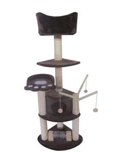 XL boyutu 74 inç uzun boylu aktivite merkezi istikrarlı rahat Perches 2 Condos kedi ağacı kulesi tırmalamak mesajları ile - Product Image 4