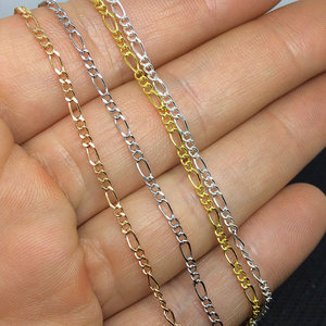 Faceted काटने फिगारो श्रृंखला पीतल आधारित 2.0mm विस्तृत फिगारो श्रृंखला हार - Product Image 4