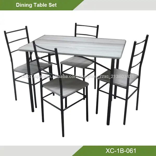 Source oferta Conjunto de Mesa de Comedor con 4 sillas/Mesa comedor rectangular/Conjunto mesa + 4 sillas on m.alibaba.com