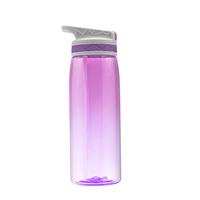 Bouteille d'eau de sport avec paille 1L 750ML Bouteille d'eau de conception étanche sans BPA Bouteille à boire en plastique Tritan