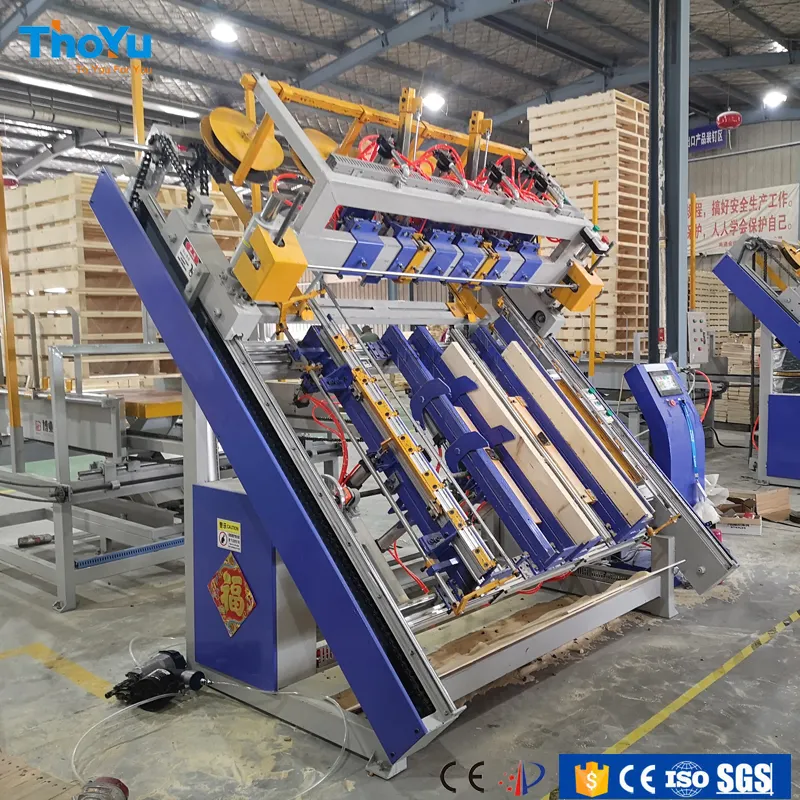 Ad alta Efficienza di Legno Pallet Chiodatura Macchina per Traverse Pallet