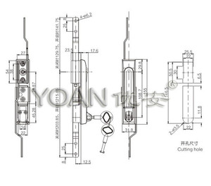 3 कुंजी के साथ हाई-क्लास रॉड लॉक कुंजी - Product Image 2