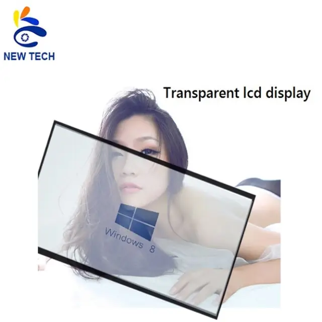 See Through Transparant Lcd Reclame Display Verbinding Met Computer