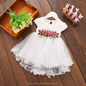 Abito Estivo di Qualità <span class=keywords><strong>per</strong></span> Bambina di 2 Anni, Nuovo Modello con Motivi Floreali e Pizzo, Stile Principessa - Product Image 5