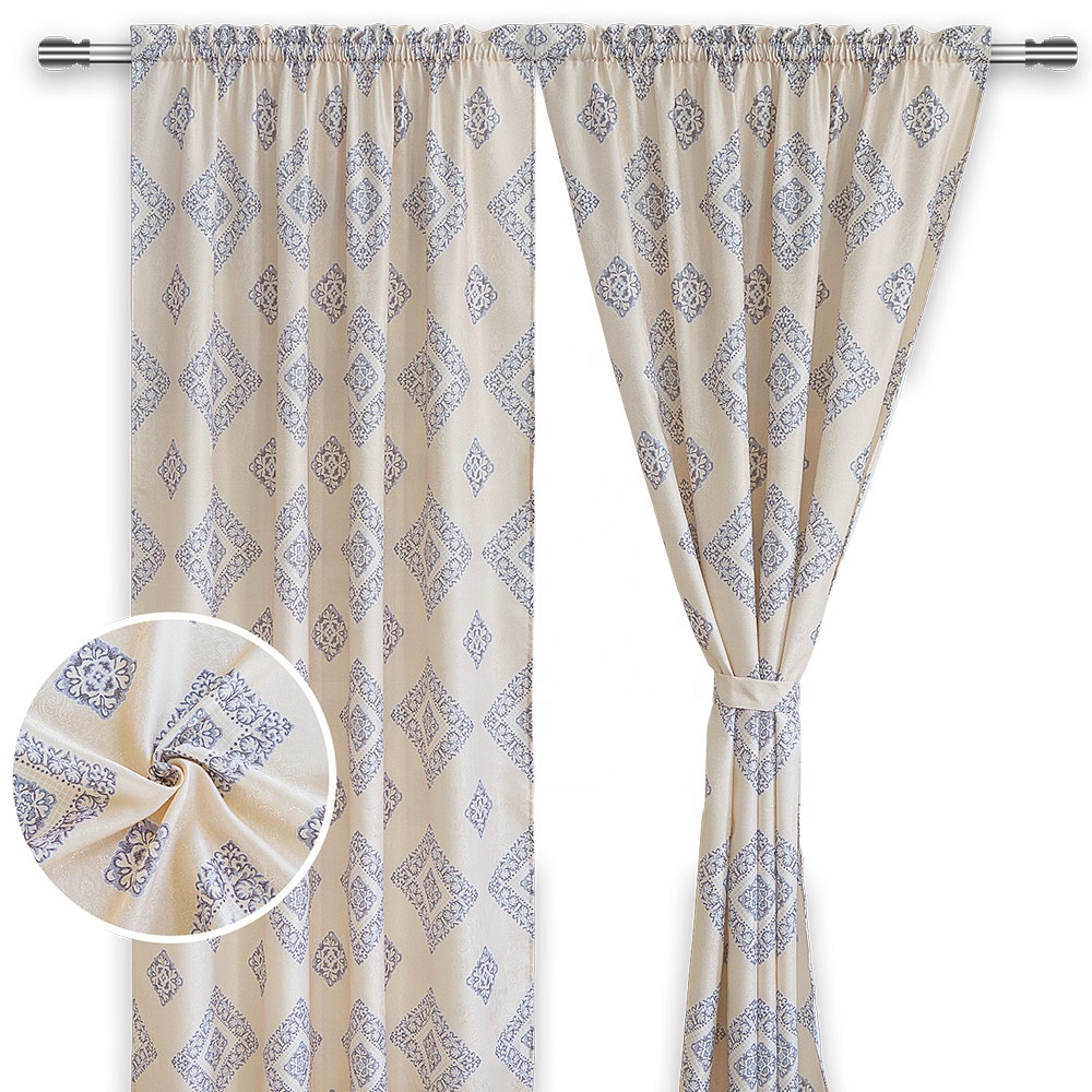 The Luxury Collection Chinoiserie Damask Medallions Pair of Curtains Set of 2 window panels 52 by 96-inch Painted Paisley Indigo Midnight Navy Blue The Luxury Collection Chinoiserie Damask Medallions Pair of Curtains Set of 2 window panels 52 by 96-inch Painted Paisley Indigo Midnight Navy Blue