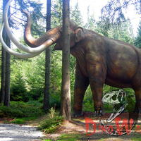 Dino0376 yaşam boyutu animatronic emülasyon gerçekçi robotik hayvan afrika fil modeli