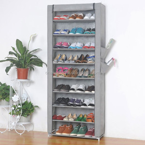 <span class=keywords><strong>Zapatero</strong></span> moderno <span class=keywords><strong>de</strong></span> 9 niveles para sala <span class=keywords><strong>de</strong></span> estar con bolsillo lateral, organizador <span class=keywords><strong>de</strong></span> zapatos plegable portátil <span class=keywords><strong>de</strong></span> <span class=keywords><strong>tela</strong></span> no tejida - Product Image 1