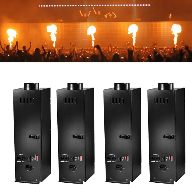 Equipamento 2019 barato de chama do palco dmx 200w, máquina de fogo/projetor para uso profissional de dj show para discoteca