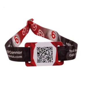 QR Code Active RFID Card Customized Hard Plastic Wristband