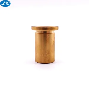 Customized CNC turning machined brass metal part hollow tube