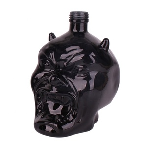 Botella de <span class=keywords><strong>Vino</strong></span> Negra de Diseño Único con Cabeza de Demonio Fantasma de 250 ml y 650 ml con Tapa de Aluminio de Rosca - Product Image 4