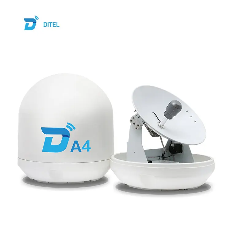 Ditel A4 Mini Ku-Band Marine Mobiele Tv Mini Satelliet Antenne Tv Met Gps Module