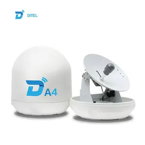 Ditel-miniantena satelital A4 con módulo GPS, dispositivo de TV móvil marina, banda Ku