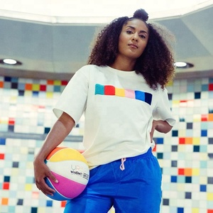 White Multi Color Leather <strong>Basketball</strong> <strong>Indoor</strong> <strong>Basketball</strong> with Your logo - Product Image 2