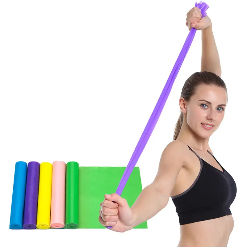 Bandas de resistencia de TPE para ejercicio físico, banda elástica de látex de goma para Yoga