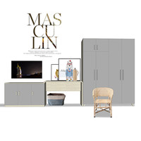 Muebles de Dormitorio Modernos y Contemporáneos de Melamina, Juegos de Cama Queen y King Size para Apartamentos y Hoteles, Estilo Dubái, Ecológicos y Duraderos