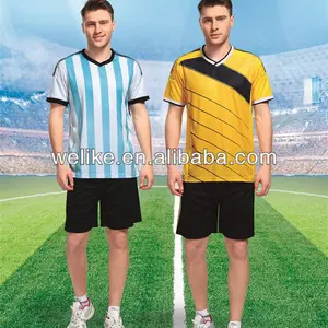 la copa del mundo 2014 camisetas promocionales baratos de trajes para hombre en blanco equipo uniformes de fútbol kit