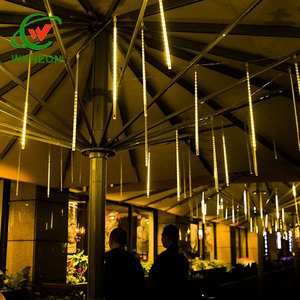 مصباح LED لإضاءة المطر في الدش النيازك, مصباح LED لإضاءة المطر في حفلات الزفاف والكريسماس ، زينة منزلية ، مقاوم للماء ، تساقط الجليد ، تساقط المطر ، 30 سنتيمتر ، 8 أنابيب IP44 2 متر - Product Image 3