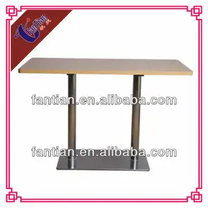 Ronda de madera mesa de comedor blanco/de hierro fundido mesa de comedor redonda para la venta