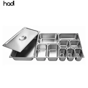 Guangzhou HD buffet utensils container restaurant for sale american style steel gn pan best quality gastronorm food pan with lid
