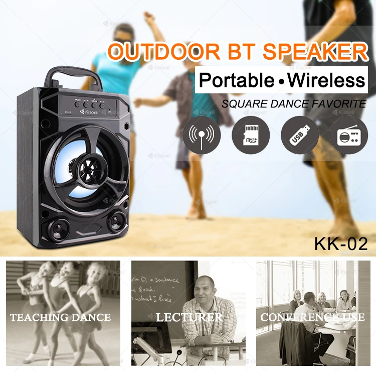 Kisonli blue tooth speaker model KK-02 wireless speaker with CE and RoHS certificates