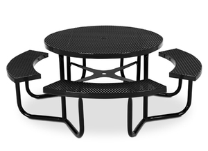 Nhà Sản Xuất Đồ Nội Thất Ngoài Trời Arlau Bàn Dã Ngoại Bằng Kim Loại Với Bàn Ăn Patio Umbrella Và Ghế Dài - Product Image 3