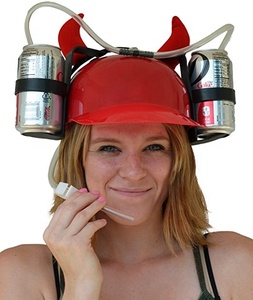 Casque de fête avec porte-bouteilles pour bière, promotion en gros, vente chaude - Product Image 3