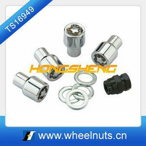 4 + 1 Kotak Warna Kemasan Mobil Roda Kunci Set Mag Lug Nut dengan Mesin Cuci - Product Image 6
