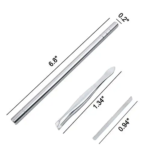 Saç tasarım kalem jilet saç dövme Trim bıyık yüz kaş şekillendirme paslanmaz çelik testere kalem + cımbız + 10 bıçakları için