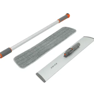 Microfiber cloth system grey and orange flat mop