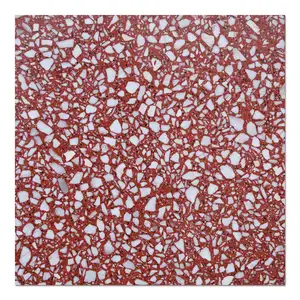 Gepolijst 24X24 Rood Terrazzo Tegels Voor Vloeren