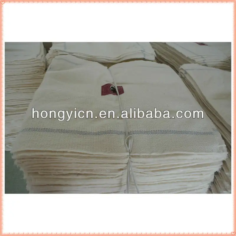 100% recycled cotton white cotton floor cloth