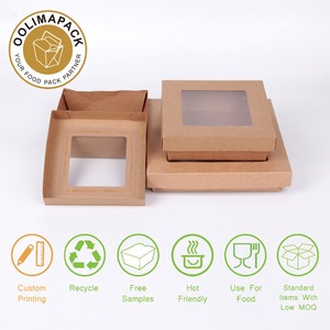 Jetable emporter kraft papier saladier avec couvercle POUR ANIMAUX de compagnie, kraft salade bol - Product Image 5