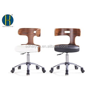 Sedia moderna <span class=keywords><strong>in</strong></span> <span class=keywords><strong>legno</strong></span> nero con schienale per uso ufficio HY5012 - Product Image 1